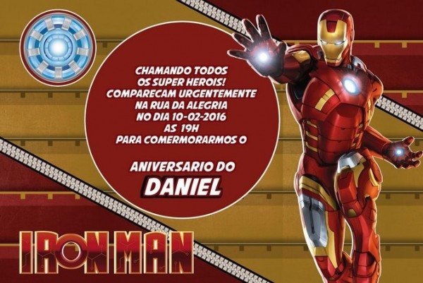 Convite Homem De Ferro (arte Digital)