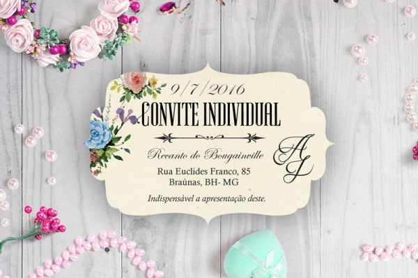 Convite Individual Floral Digital No Elo7 Convite Individual Floral Digital No Elo7