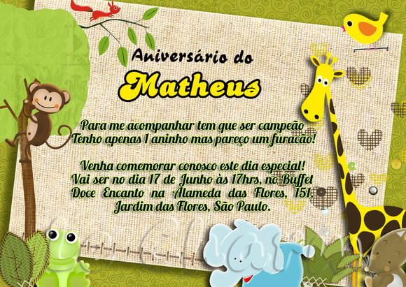 Convite Infantil Convite Infantil