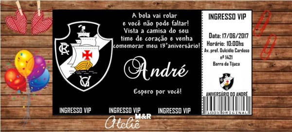 Convite Vasco Convite Vasco