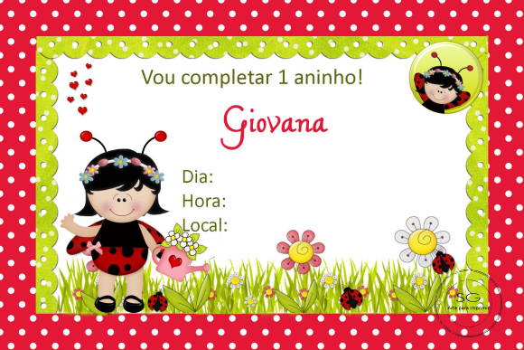 Convite Joaninha 1 No Elo7 Convite Joaninha 1 No Elo7