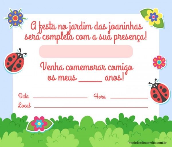 21 Convites De Joaninha Para Festa No Jardim â Modelos De Convite 21 Convites De Joaninha Para Festa No Jardim â Modelos De Convite