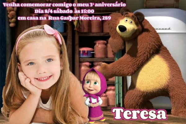 Convite Masha E O Urso 30 Ideias Para Você Se Inspirar! Convite Masha E O Urso 30 Ideias Para Você Se Inspirar!