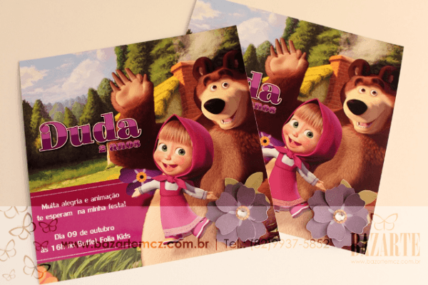 Convite Masha E O Urso 30 Ideias Para Você Se Inspirar! Convite Masha E O Urso 30 Ideias Para Você Se Inspirar!