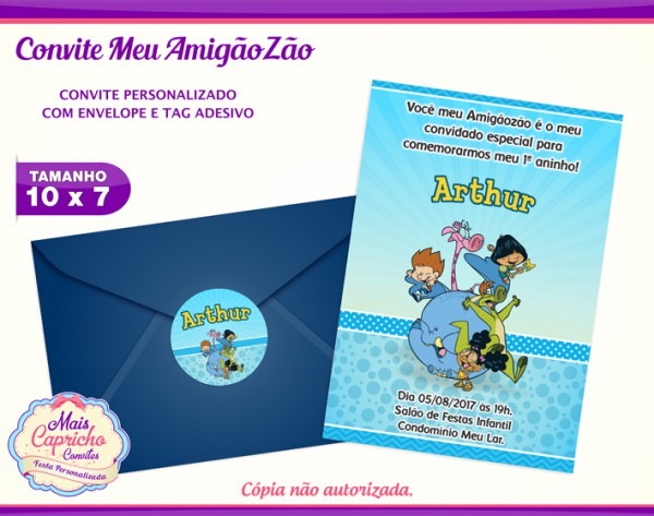 Convite Meu Amigãozão No Elo7 Convite Meu Amigãozão No Elo7