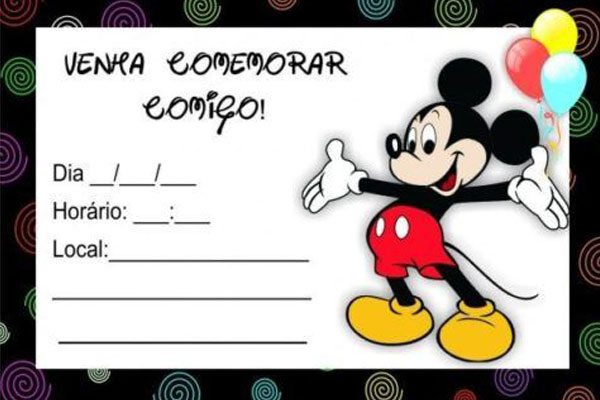 Convite Do Mickey Mouse Modelos Para Imprimir E Editar, Como Fazer Convite Do Mickey Mouse Modelos Para Imprimir E Editar, Como Fazer