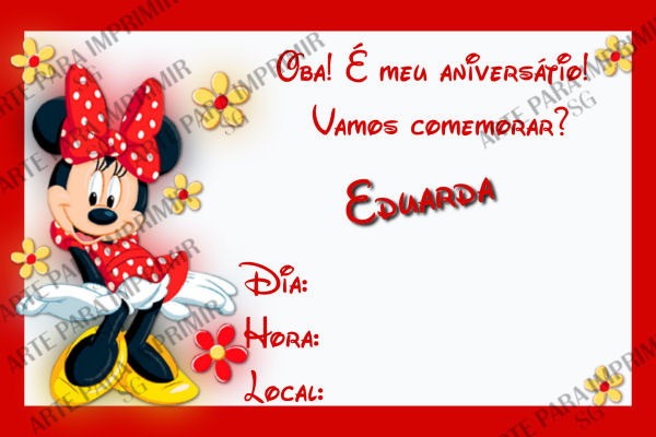 Convite Minnie Vermelha No Elo7 Convite Minnie Vermelha No Elo7