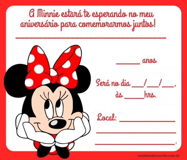 25 Convites Da Minnie Vermelha Tradicionais! â Modelos De Convite 25 Convites Da Minnie Vermelha Tradicionais! â Modelos De Convite