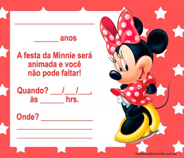 25 Convites Da Minnie Vermelha Tradicionais! â Modelos De Convite 25 Convites Da Minnie Vermelha Tradicionais! â Modelos De Convite