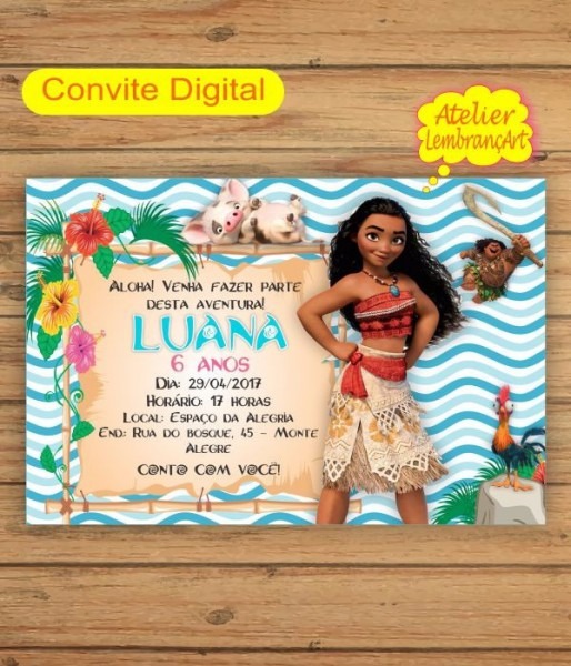 Convite Moana Mod2 Convite Moana Mod2