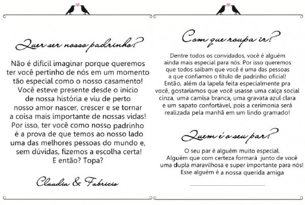 Mensagens Para Padrinhos De Casamento Como Convidá Mensagens Para Padrinhos De Casamento Como Convidá