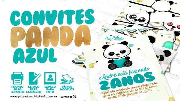 Convite Panda Menino Grátis Para Baixar E Imprimir Em Casa Convite Panda Menino Grátis Para Baixar E Imprimir Em Casa