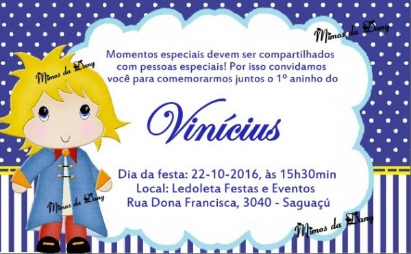 Convite Pequeno Principe No Elo7 Convite Pequeno Principe No Elo7