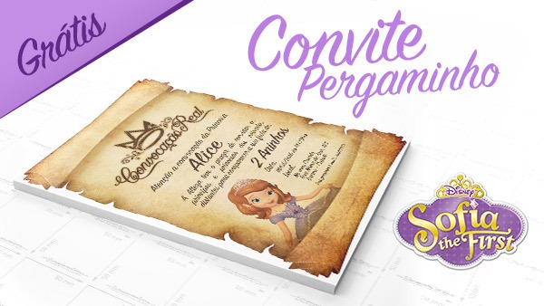 Convite Pergaminho Princesa Sofia Grátis Para Imprimir Convite Pergaminho Princesa Sofia Grátis Para Imprimir