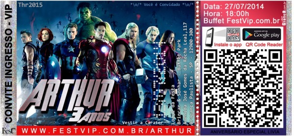 Os Vingadores Hulk Convite Os Vingadores Hulk Convite