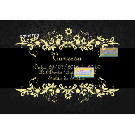Convite Preto E Dourado Convite Preto E Dourado