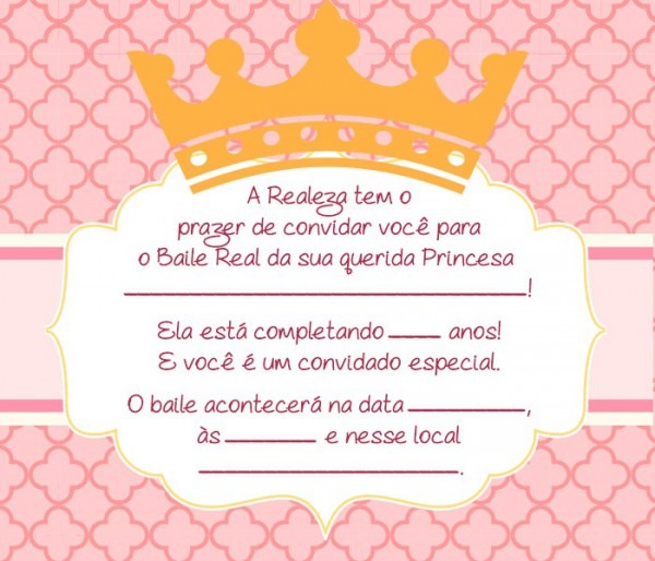Convite Princesa â 14 Modelos Encantadores! â Modelos De Convite Convite Princesa â 14 Modelos Encantadores! â Modelos De Convite