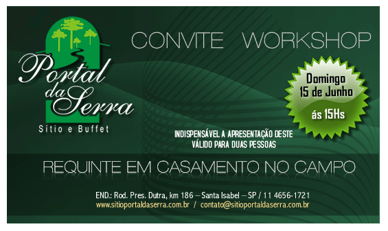 Convite Workshop Convite Workshop