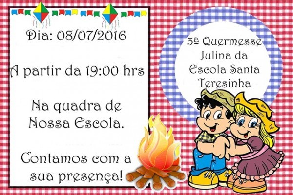 Convite Para Quermesse Da Escola Santa Teresinha â Blog Do Roque Convite Para Quermesse Da Escola Santa Teresinha â Blog Do Roque