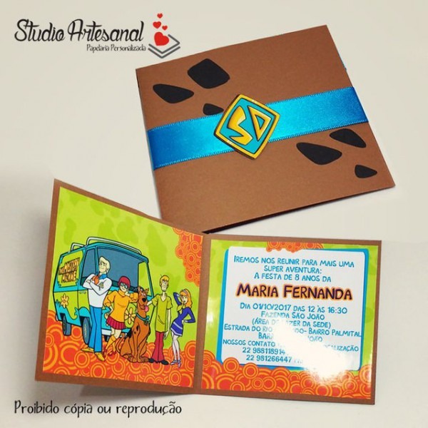Convite Coleira Do Scooby Doo Convite Coleira Do Scooby Doo