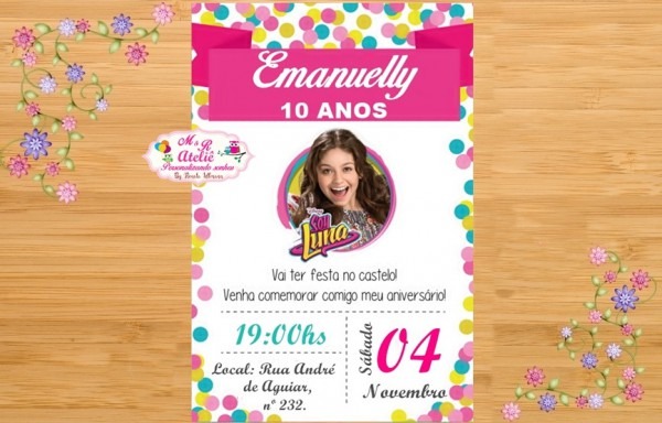 Convite Soy Luna Sou Luna No Elo7 Convite Soy Luna Sou Luna No Elo7