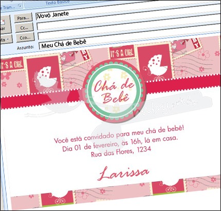 Convite Chá De Bebê Virtual Convite Chá De Bebê Virtual