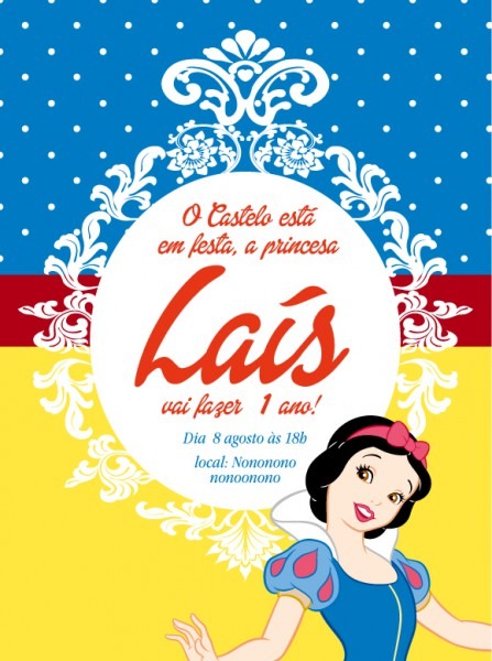 Convite Zap (virtual) Branca De Neve No Elo7 Convite Zap (virtual) Branca De Neve No Elo7