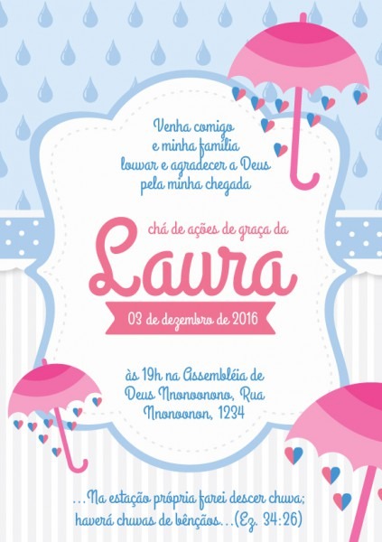 Convite Cha De Bençãos Convite Cha De Bençãos