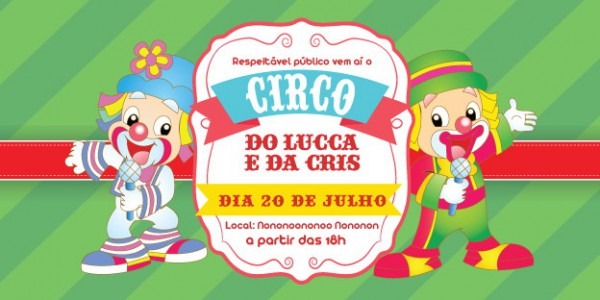 Convite Zap (virtual) Circo Patati Patata No Elo7 Convite Zap (virtual) Circo Patati Patata No Elo7