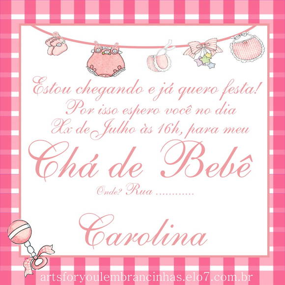Convite De Cha De Bebe Online Gratis Convite De Cha De Bebe Online Gratis