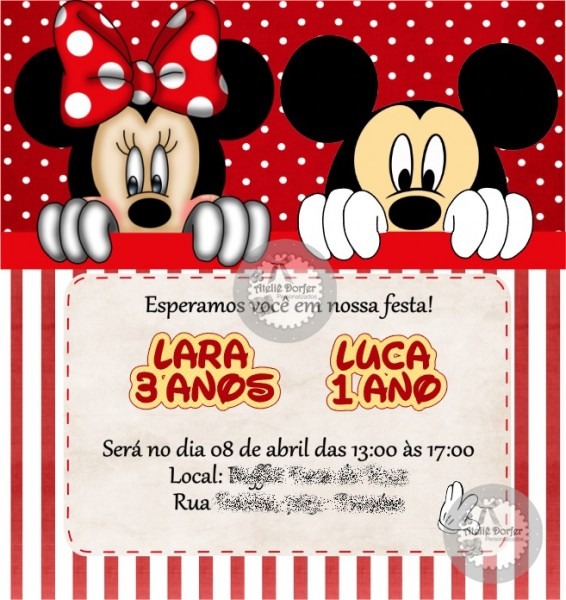Convite Virtual Mickey E Minnie No Elo7 Convite Virtual Mickey E Minnie No Elo7