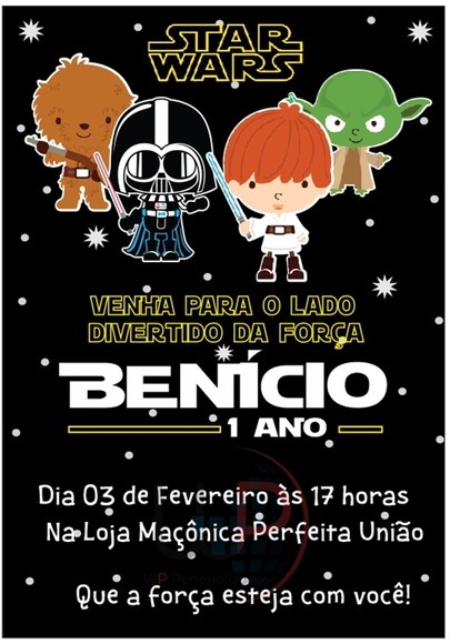Convite Virtual Star Wars Baby No Elo7 Convite Virtual Star Wars Baby No Elo7