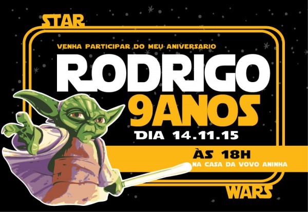 Convite Zap (virtual) Star Wars No Elo7 Convite Zap (virtual) Star Wars No Elo7