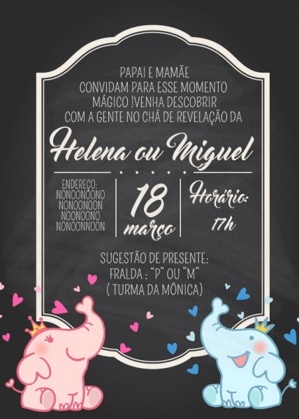 Convite Zap (virtual) Cha De Bebe Revelação No Elo7 Convite Zap (virtual) Cha De Bebe Revelação No Elo7