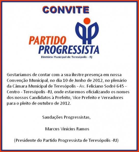 Blog Do MarcÃo De Teresópolis Convite Aos Convencionais, Filados Blog Do MarcÃo De Teresópolis Convite Aos Convencionais, Filados