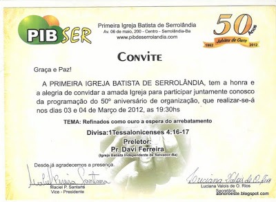 Associação Batista Noroeste 2012 Associação Batista Noroeste 2012