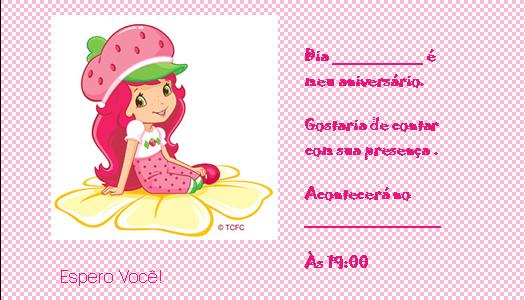 Modelo Convite De Aniversário Moranguinho Modelo Convite De Aniversário Moranguinho