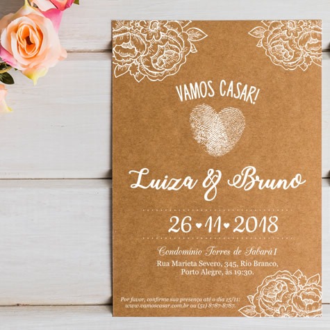 Convite De Casamento Com Digitais Convite De Casamento Com Digitais