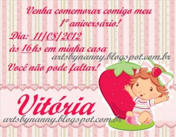 Art's By Nanny Festa Moranguinho Baby Art's By Nanny Festa Moranguinho Baby