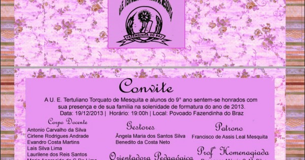 Modelo De Convite Para Formatura ~ Dicas Para Professores Modelo De Convite Para Formatura ~ Dicas Para Professores