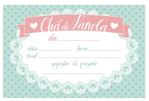 Convites De Chá De Panela Convites De Chá De Panela