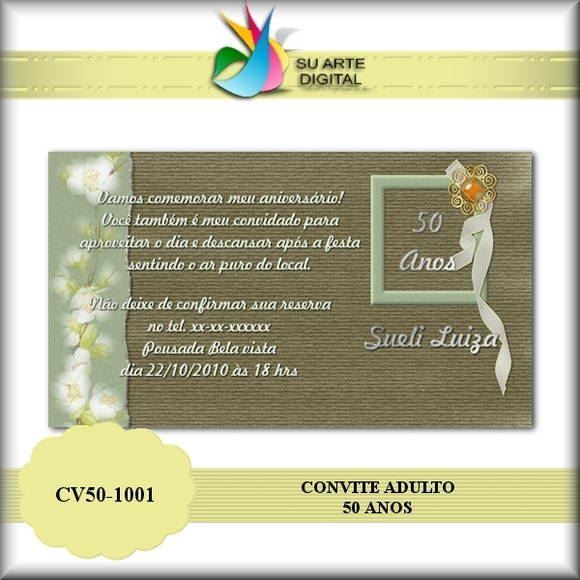 Convites Para Aniversário De 50 Anos â Modelos De Convite Convites Para Aniversário De 50 Anos â Modelos De Convite