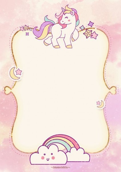 Convite Unicornio 2 Convite Unicornio 2