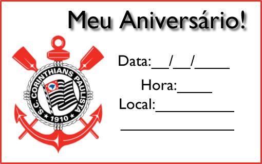 Convites De Aniversário Para Editar Corinthians Convites De Aniversário Para Editar Corinthians