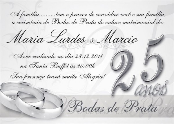 Bemcriativo Convite Bodas De Prata Bemcriativo Convite Bodas De Prata