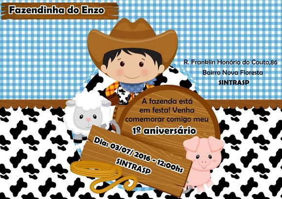 Convite Fazendinha Convite Fazendinha