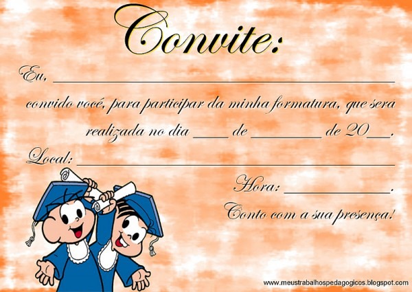 Pedagógiccos Convites Para Formatura Infantil Pedagógiccos Convites Para Formatura Infantil