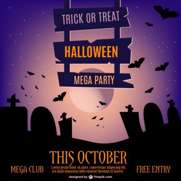 Halloween Modelo Do Convite Do Vetor Halloween Modelo Do Convite Do Vetor