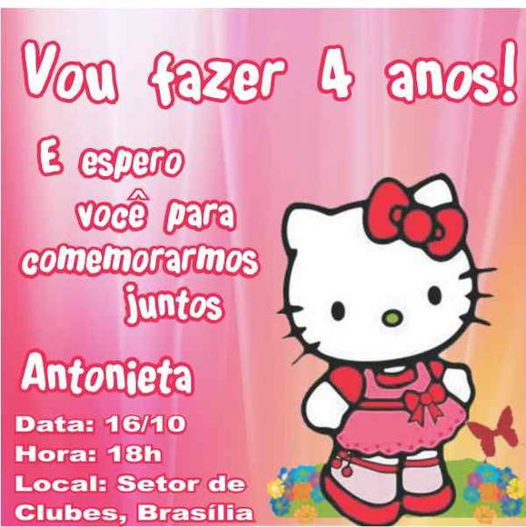 Hello Kitty Convite Aniversário No Elo7 Hello Kitty Convite Aniversário No Elo7