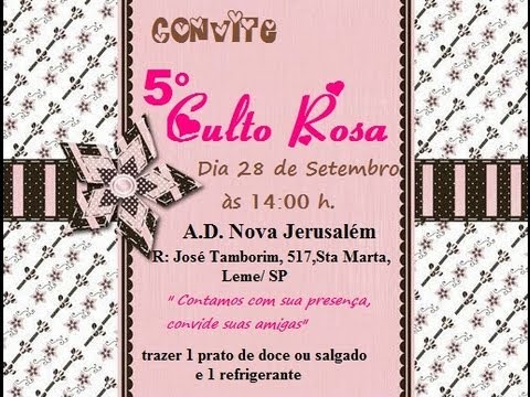 5º Culto Rosa 5º Culto Rosa